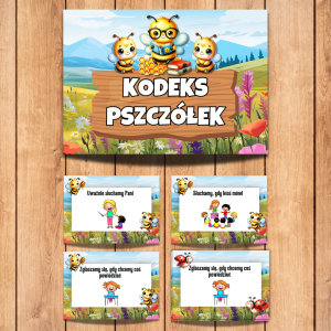 Kodeks grupowy Pszczółki, kodeks pszczółki, kodeks przedszkolaka pszczółki, grupa pszczółki, pakiet startowy grupa pszczółki