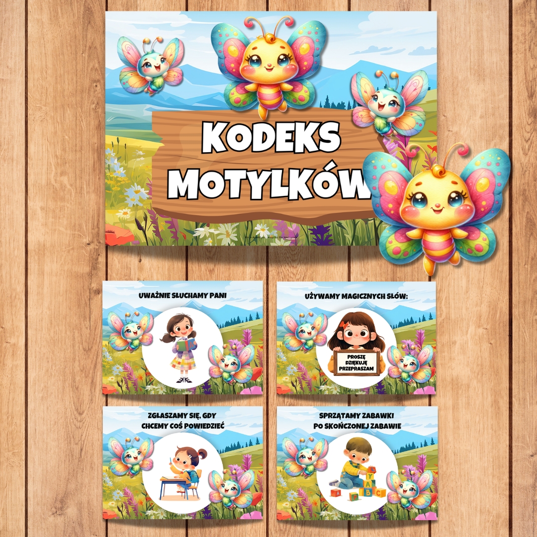 kodeks grupowy motylki, grupa motylki, grupa motylki przedszkole