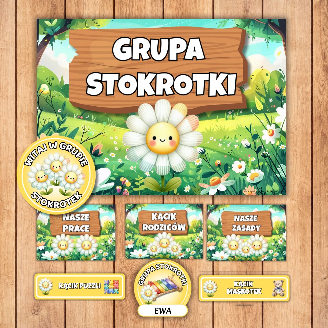 grupa stokrotki, grupa przedszkolna stokrotki, pakiet na start grupa stokrotki, pakiet stokrotki