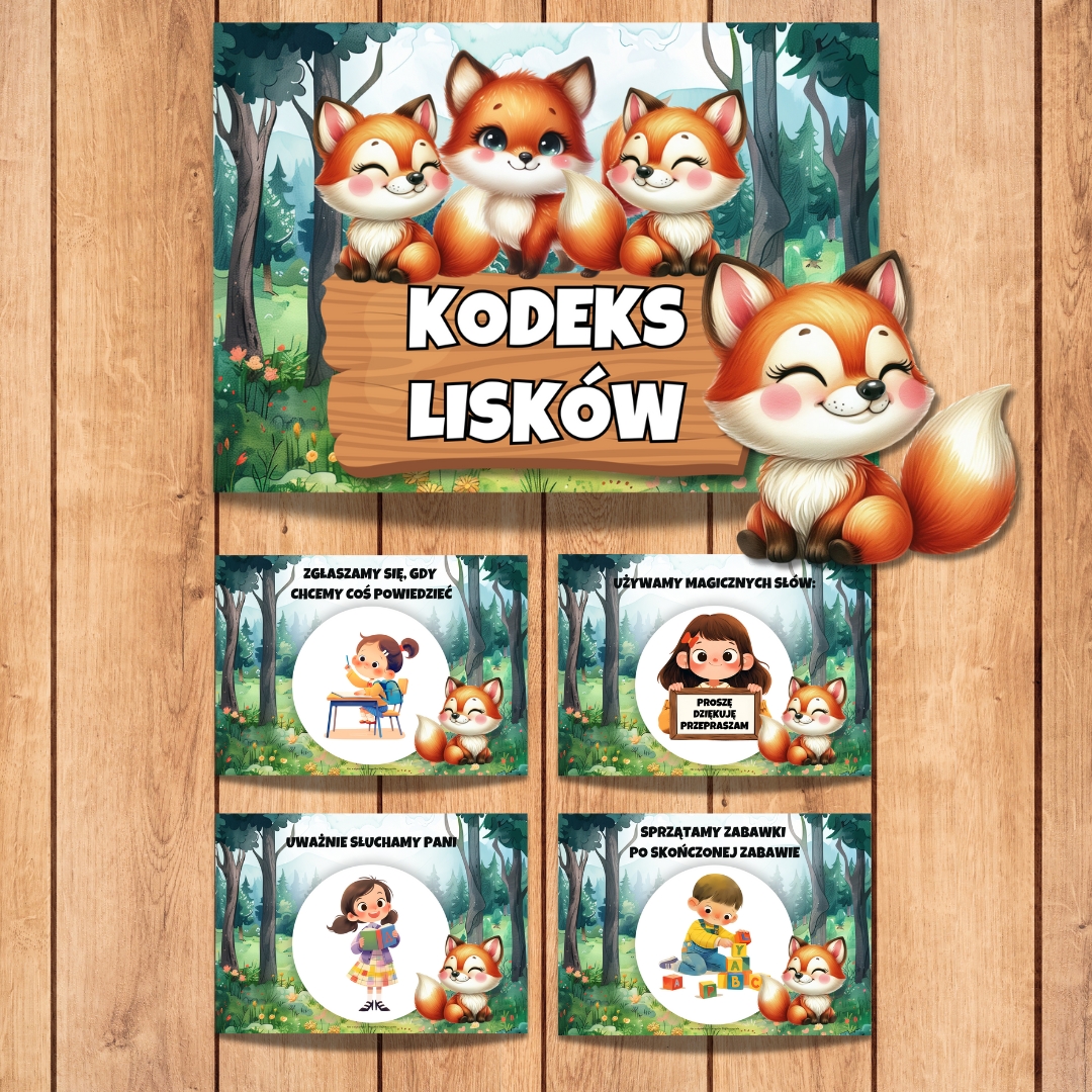 grupa liski, kodeks grupowy liski grupa przedszkolna liski, grupa liski przedszkole, grupa liski pakiet