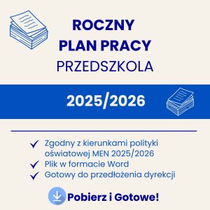 roczny plan pracy przedszkola na rok 2025 / 2026, roczny plan pracy przedszkola wzór