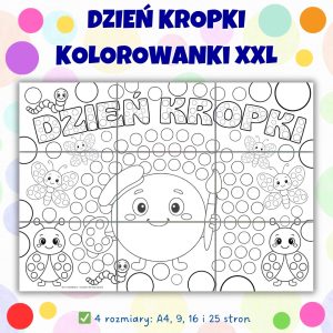 dzień kropki kolorowanka xxl